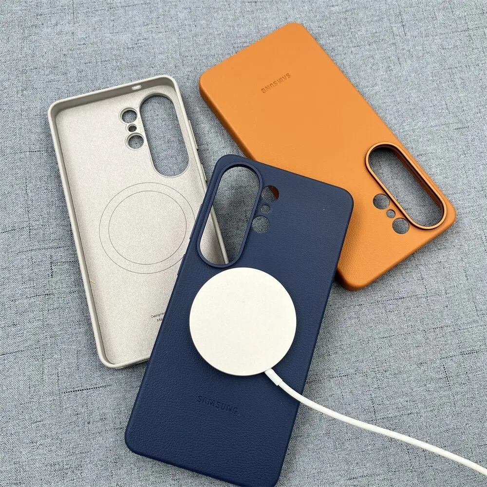 Luxury Leather Magnetic Wireless Charging Protector Shell with Gift Box