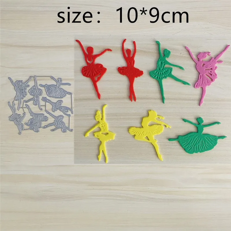 

7Pcs Butterfly Ballet Girl Metal Cut Dies Stencils for Scrapbooking Stamp/Photo Album Decorative Embossing DIY Paper Cards