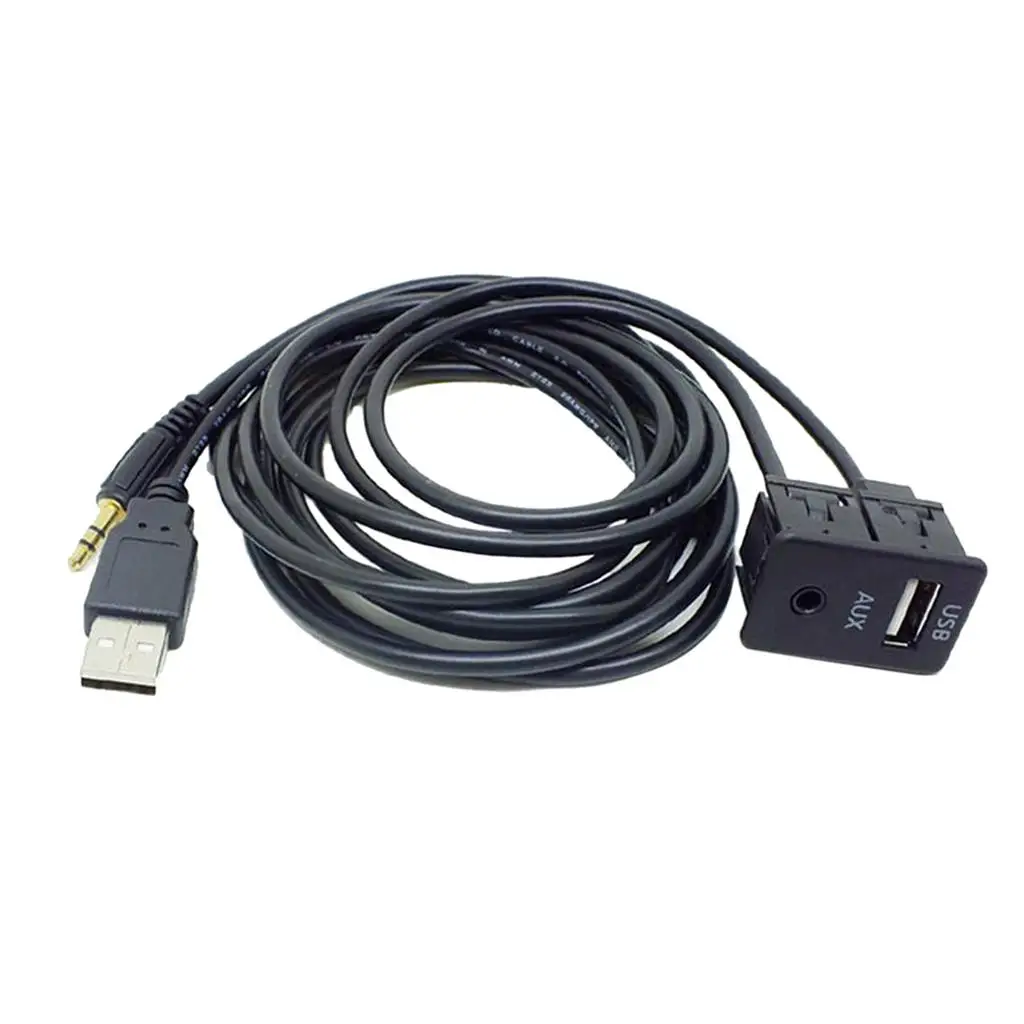 시트로엥 C3와 호환되는 오디오 전송용 USB 마운트 케이블 플러시 패널 블랙 구리 코어