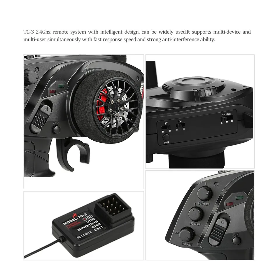 AUSTAR AX5S 2.4G 3CH Radio Remote Control Transmitter/ Receiver For RC Car US