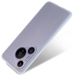 Ultra Thin Soft Silicone TPU Phone Case - Clear Back Cover for Huawei Pura 70 Models (Transparent White)