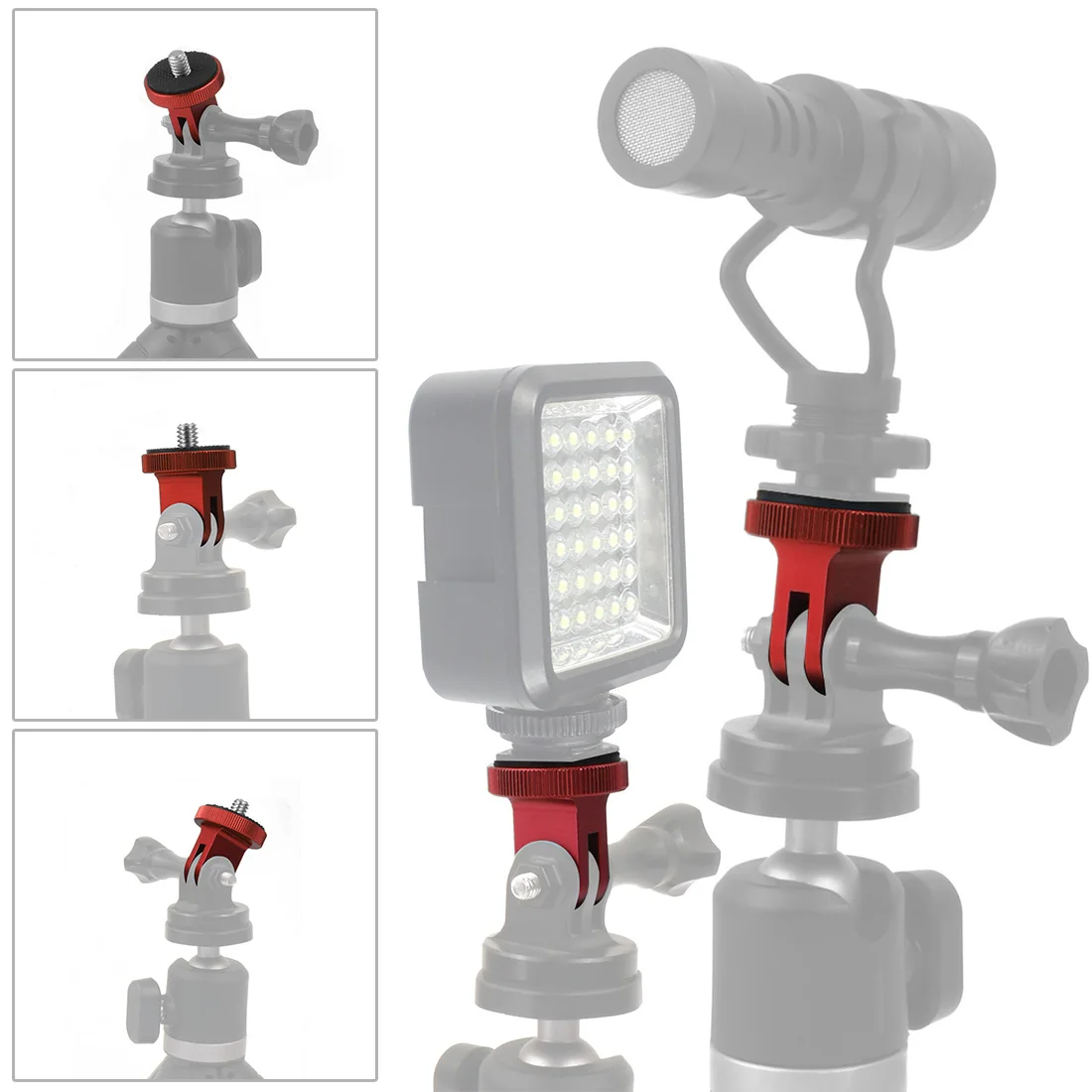 For insta360 X5 Metal Mini Tripod Convert Mount 1/4" Screw Quick-Release Base fo
