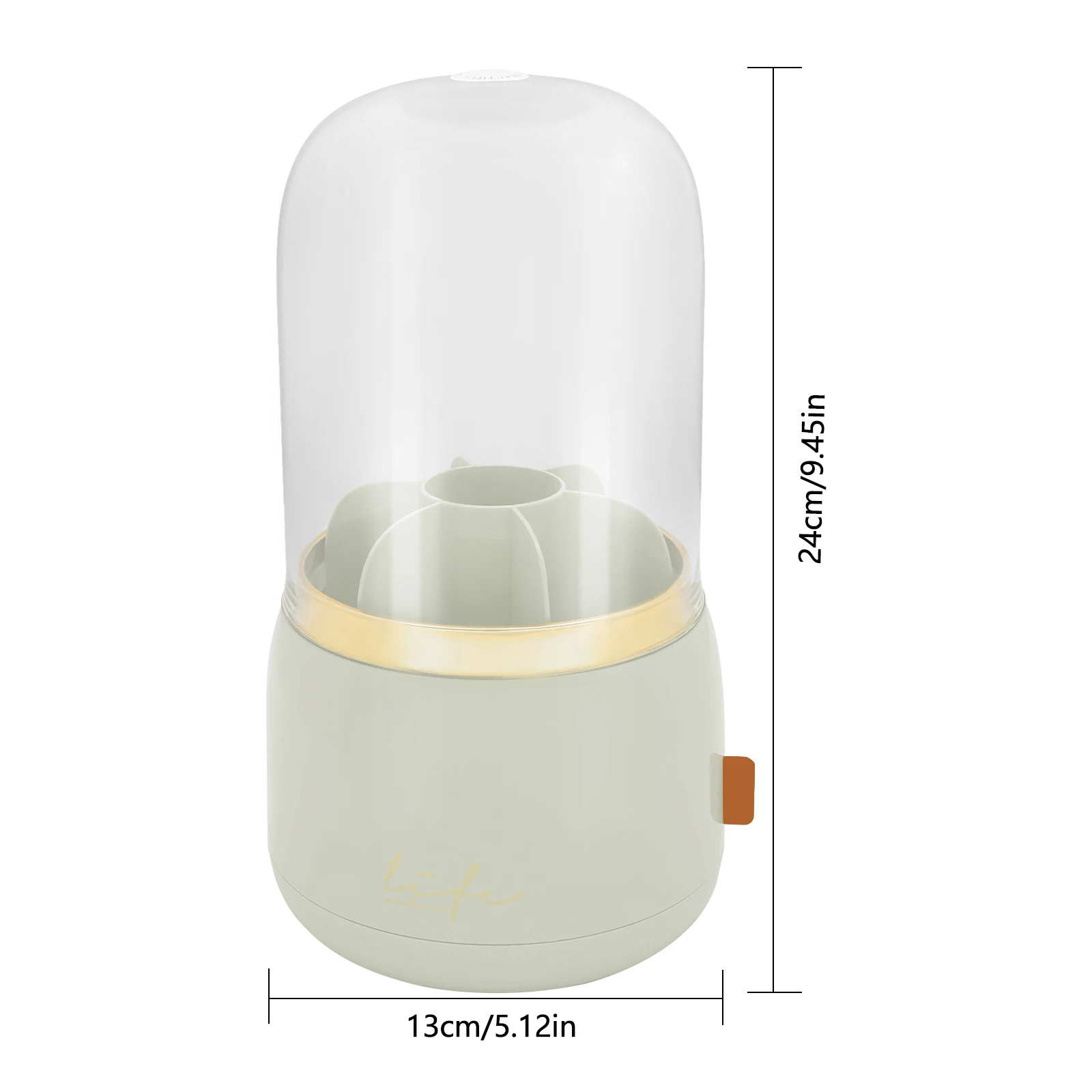 Makeup Organizer with Brush Holder and 2 Drawers, Space-Saving Design for Cosmetics, Jewelry, Easy Access and Storage 6