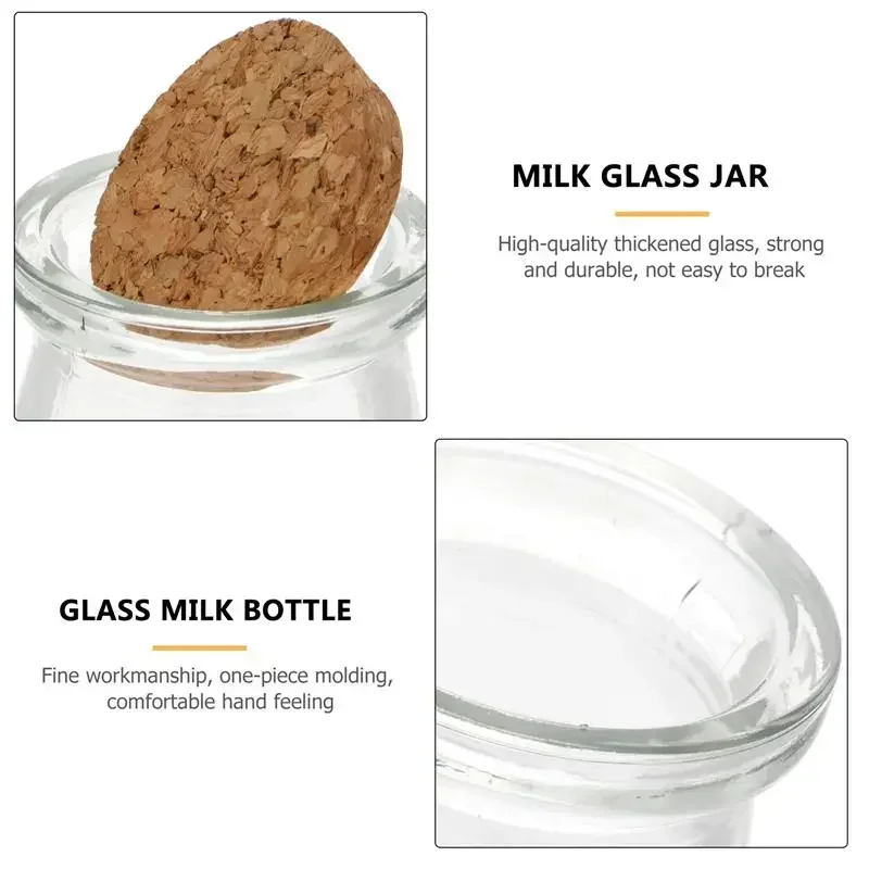 Lead-Free Small Lucky Star Glass Bottle Cork Pudding Gift Wish Yogurt Milk Party Supplies Bottles Candle Jar 4