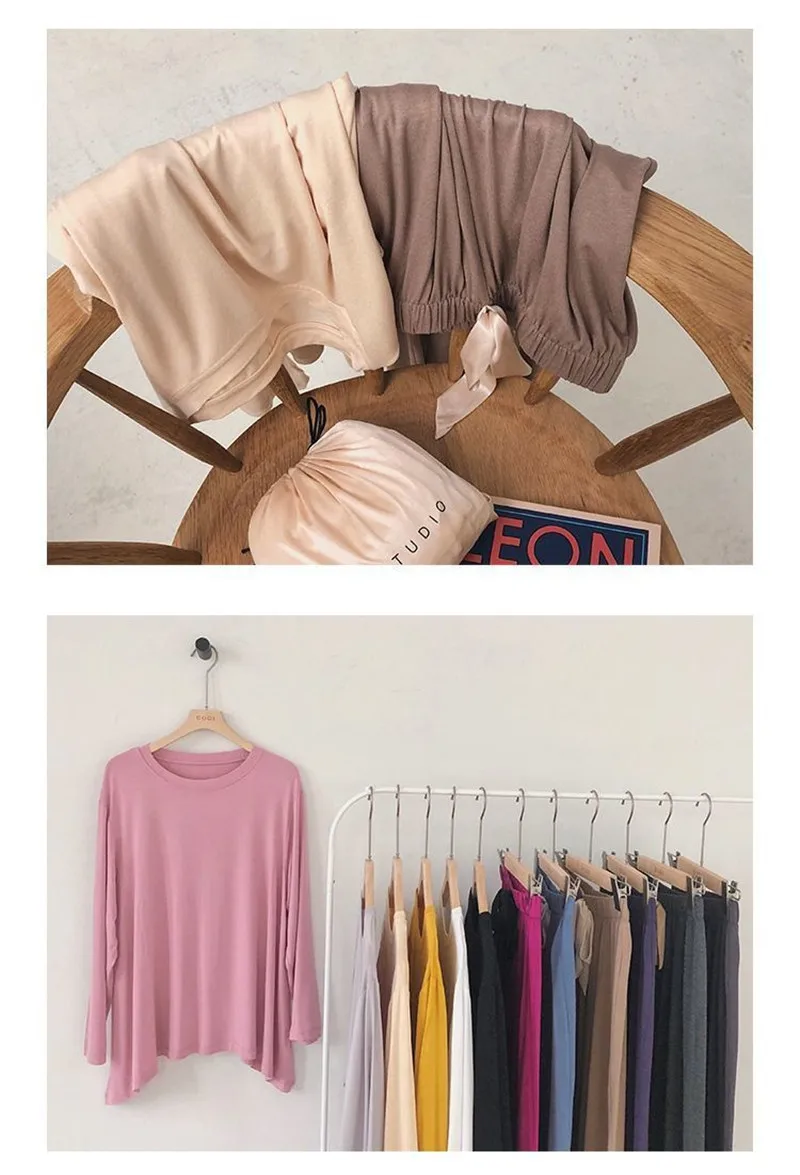 Manches longues Modal Pamas ensemble femmes à manches longues pantalon 2 pièces/costume Cool Homewear survêtement 2020 mode Sexy automne grand_voghion.com