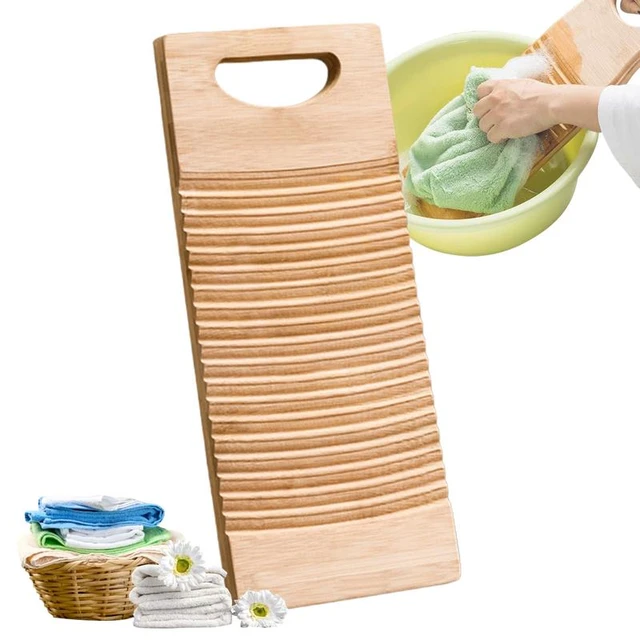 Washboard Wood Washing Clothes Washboard Laundry Washboard Hand Wash Board  For Home Bamboo Washboard 1pcs