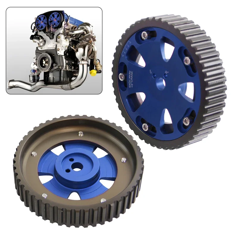 2PCS Adjustable Cam Gear For Mitsubishi Lancer EVO 1-9 Eclipse 4G63 2.0L