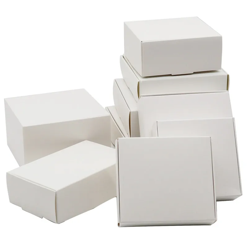 10 cajas de embalaje Kraft cuadradas bonitas de varios tamaños, suministros para recuerdos de bodas, cajas de regalo de chocolate y dulces hechas a mano