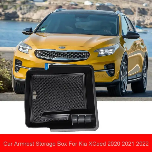 Car Armrest Storage Box For Kia XCeed 2019 2020 2021 2022 Central Control Container Stowing Tidying Auto Console Organizer Tray 1