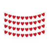 3pcs Red Hearts Felt Garland Banner Pull Flowers Valentine Wedding Birthday Party Decor Supplies Wedding Photo Props 5