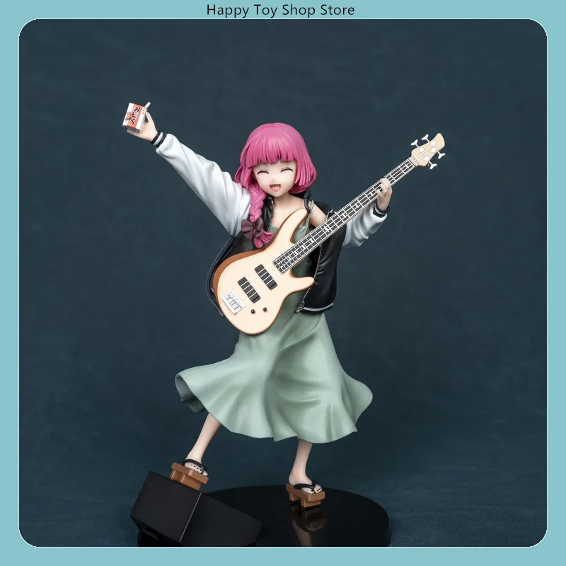 Bocchi the Rock Hiroi Kikuri Anime Figure with Bass Guitar - Collector's Edition Desktop Decoration