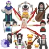 WM6162 WM6163 Japan Anime Demon Slayer Akaza Rui Iguro Obanai Tanjirou Kamado Nezuko Zenitsu Mini Action Figures Blocks Toy Kids 1