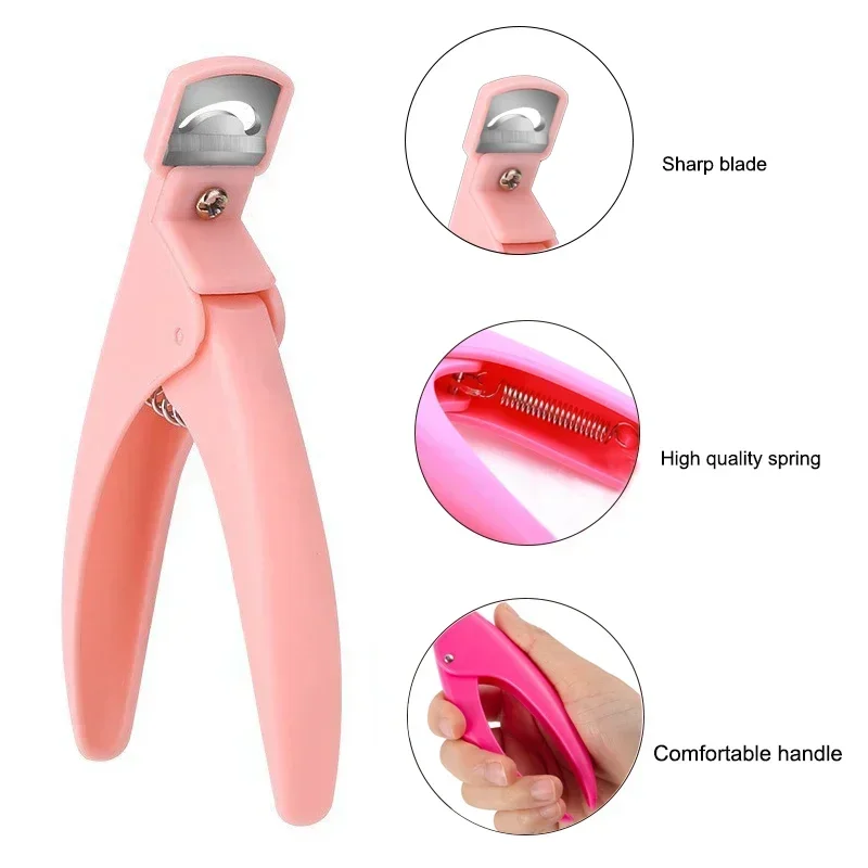 Professional Nail Art Clipper Special Type U Word False Tips Edge Cutters Colorful Guillotine Cut False Nail Knife Tools nail clipper set nail clipper nail scissors set nail clippers manicure nail clipper set nail clippers kit