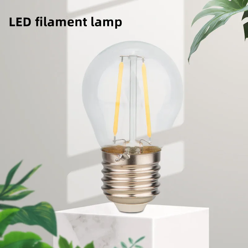 

1pcs/lot 2w 4w 6w E27 E14 Clear LED Lamp 220v G45 LED Bulb Warm/Cold White Filament Edison Globe ball light Energy saving bulb