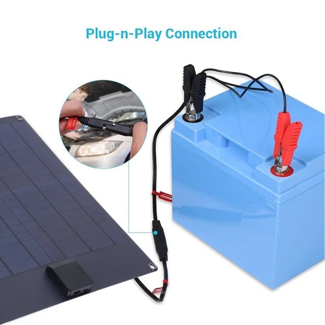 Chargeur de batterie de voiture solaire portable, panneau de