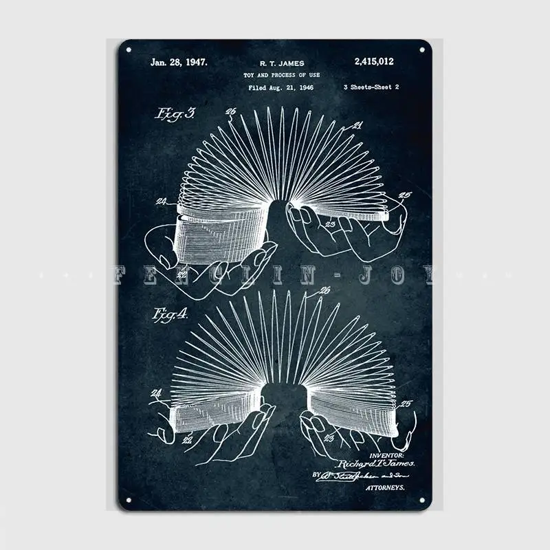 1946 Giocattolo E Processo Di Utilizzo Inventore R. T. Targhe In Metallo Design Murale Cinema Soggiorno Targhe Targhe In Metallo Poster