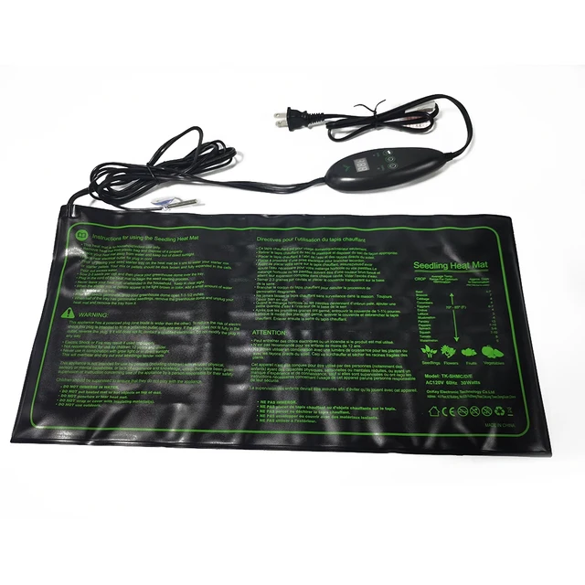 20*10 Hüvelykes Palánta Fűtőszőnyeg Termosztát Fűtött Vízálló Hőszőnyeggel Növények Növekedése Hidroponikus Óvoda Kerti Készletek