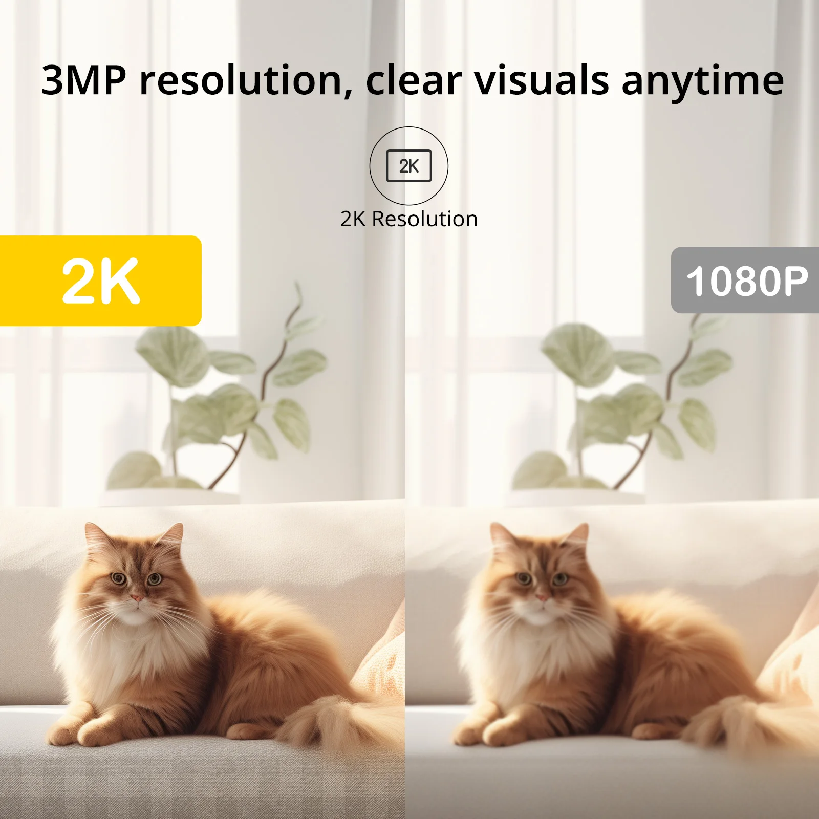 BoyKeep 3MP WiFi Indoor Home Security Camera