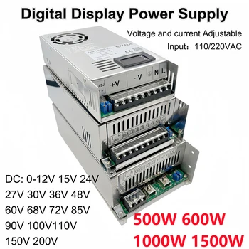500W 600W 1000W 1500W Switching Power Supply 0-12V 24V 36V 48V 60V 85V 120V 150V 200V SMPS ดิจิตอลจอแสดงผล LED Driver 1