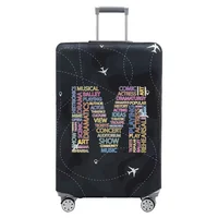 Travel Suitcase Cover Luggage Stretch Fabric Protective Covers Baggage Case Cove for 18-28 Inch Suitcases Text Series 6