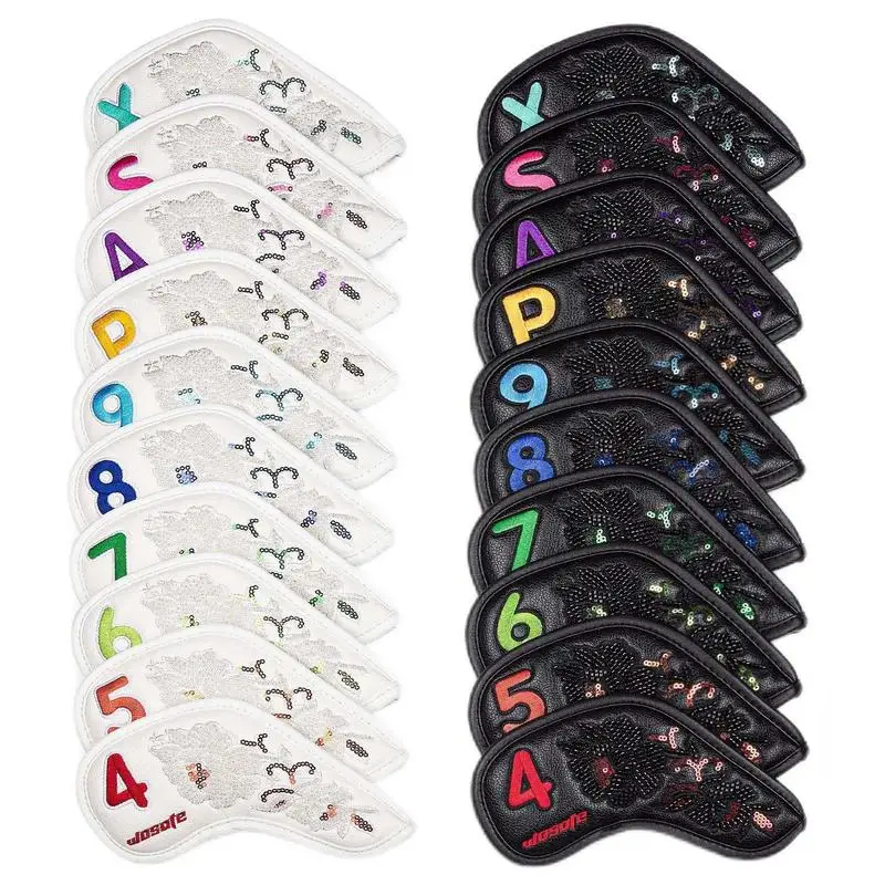

10Pcs Golf Club Head Covers Iron Putter Head Cover Putter Headcover Golf Head Protective Cover Outdoor Sport Golf Accessoires