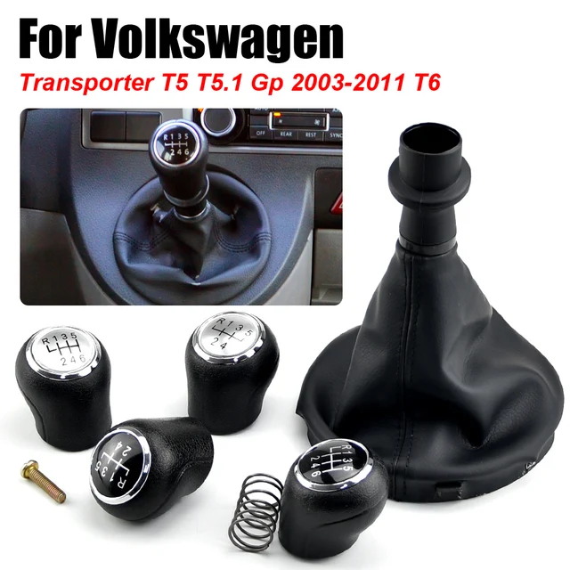 5 Geschwindigkeit Auto Schaltknauf Schaltknüppel Gamasche Boot Kit für VW  Transporter T5 T6 2003-2011 Auto Schalthebel Knopf mit staubdicht -  AliExpress