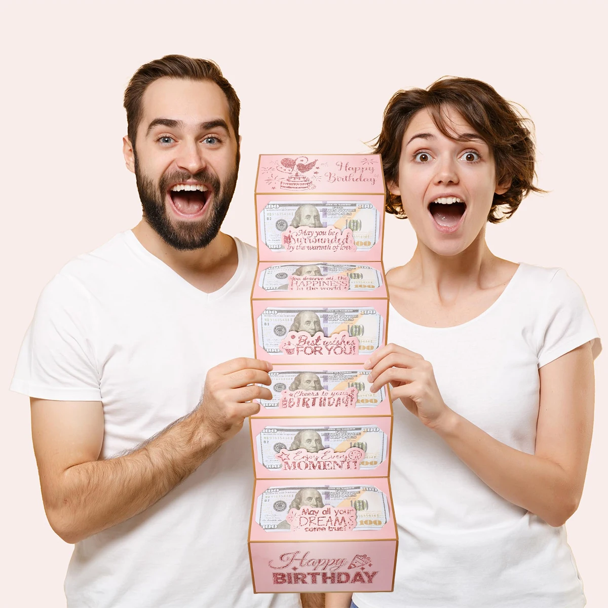 Geburtstagsgeschenk-Geldbörse mit Grußkarte, Kreative Geburtstags-Faltbare Geldumschläge, Roter Umschlag für Kinder – Detail 32
