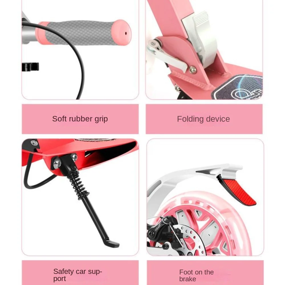 Motion Foldable Scooter Aluminum Alloy Material Suitable Children Adolescents Lightweight Durable Easy Sliding TULX