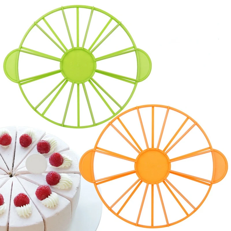 

1Pc Cake Divider Household Plastic Round 10/12 Pieces Bread Cake Divider Equal Portion Cutter Slice Marker Baking Tool