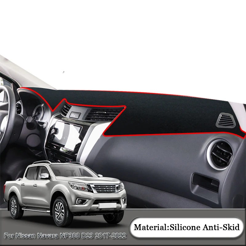 

Car Styling For Nissan Navara NP300 D23 2017-2022 Dashboard Protective Mat Shade Cushion Pad Rose Carpet Mat Cover Accessories
