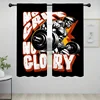 No Pain No Glory" Fitness Curtains - Motivational Gym Design, Perfect for Home Gyms & Bedrooms, Sporty 5