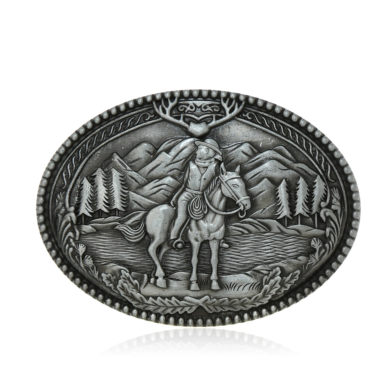 

Western cowboy zinc alloy men's metal belt buckle Western knight Western style cowboy belt accessories