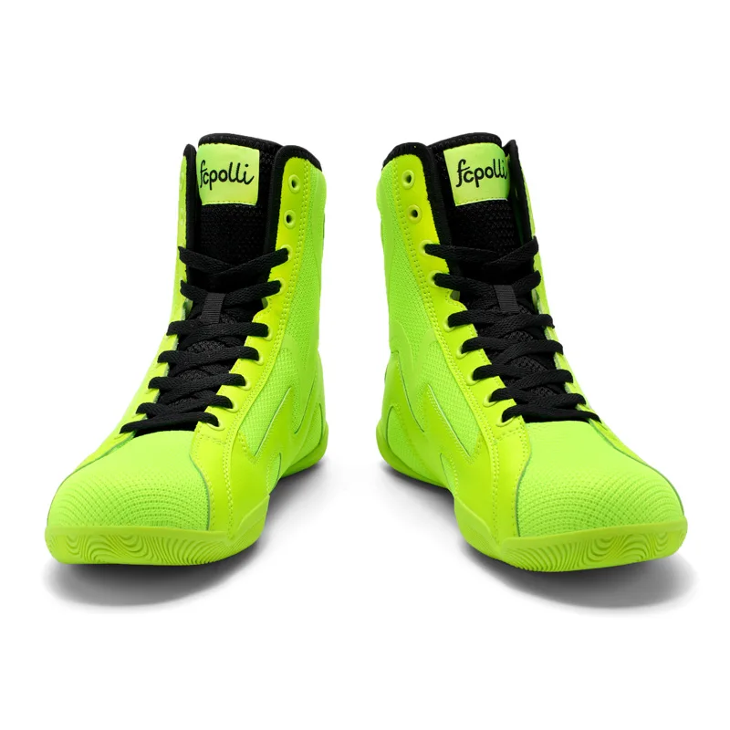 New Luxury Mens Wrestling Sneaker Designer One-piece Tongue Plus Size Boxing Sport Shoe Brand Wearable Boxing Fighting Boot