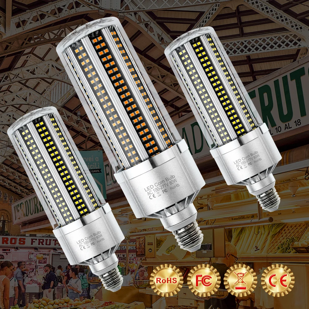 

220V LED Light Bulb E27 Corn Lamp E39 Lampada High Power Bombillas Warm White LED Chandeliers 110V Ampoule 100W 120W 150W 200W