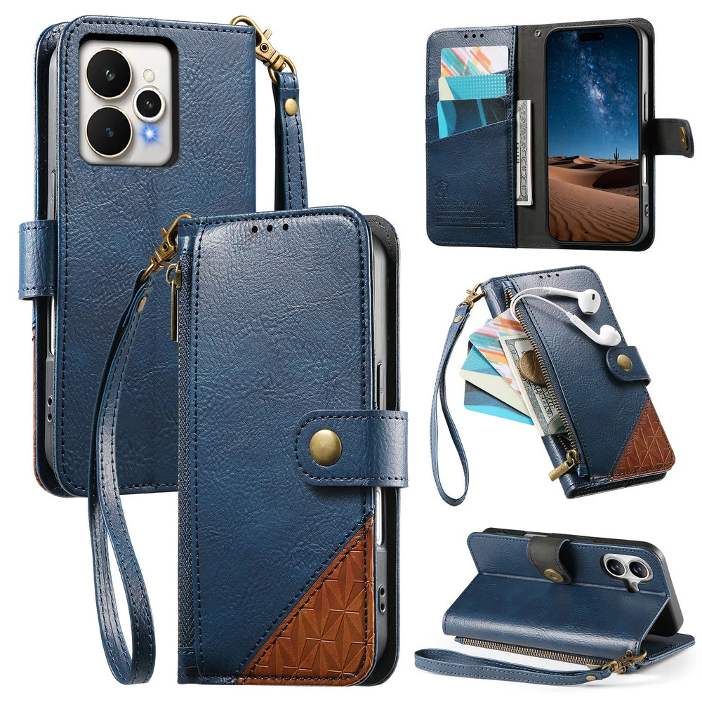 Luxury Retro Wallet Zipper Leather Card Case