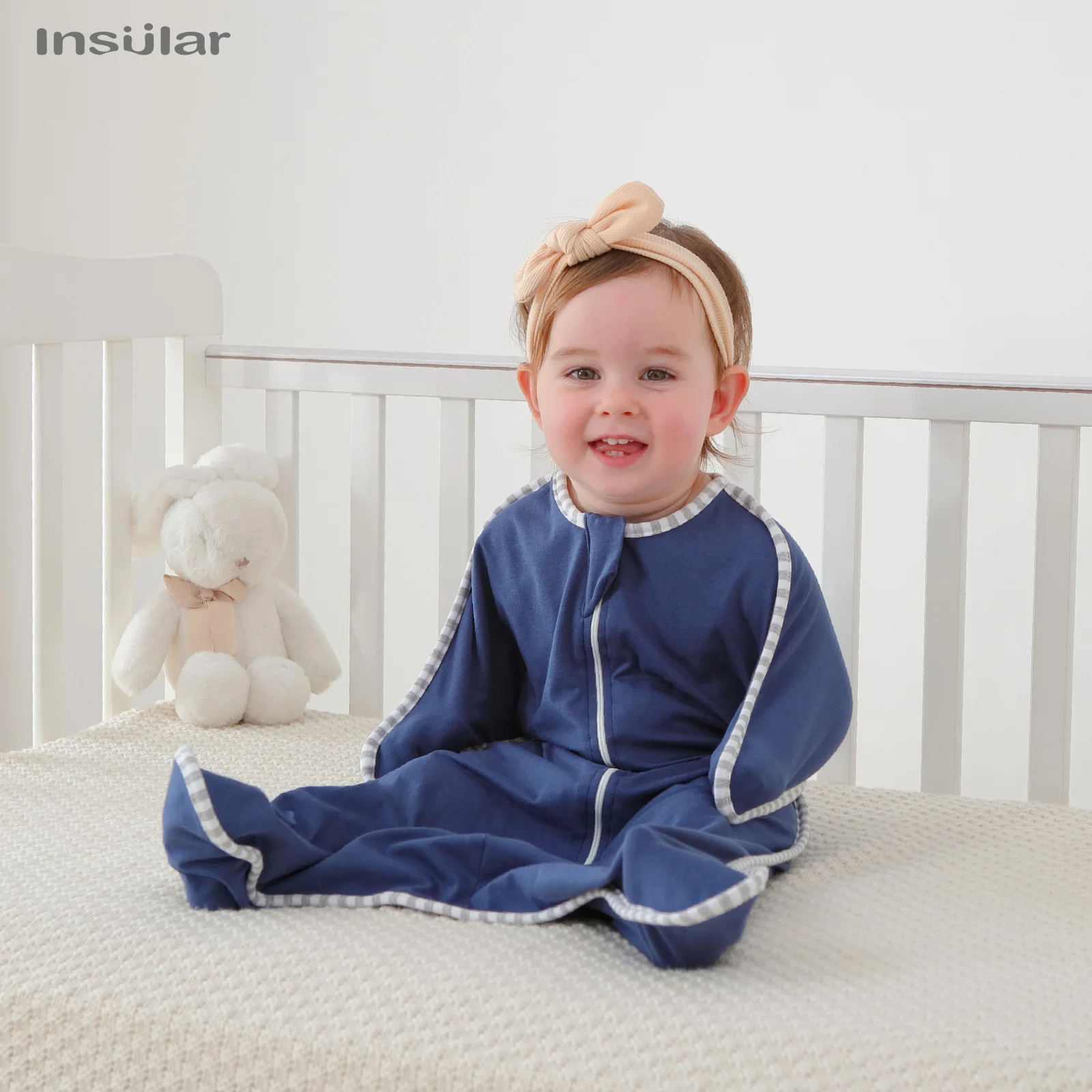 Insular Newborn Baby Girl Boy Anti-Startle Cotton Baby Wrap Receiving Swaddling Blanket 5