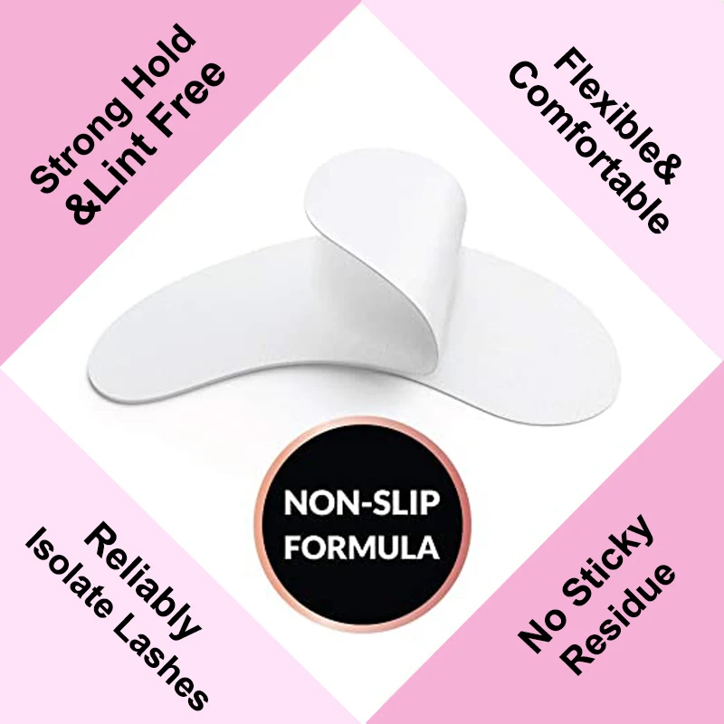 Eyelash Patches Eyelash Patch Eyelash Pads Eyelash Accessories Eye Patches 100Pairs Eye Patches Under Eyelash Pads for Building Hydrogel Paper Patches Pink Lint Free Stickers for False Eyelashes