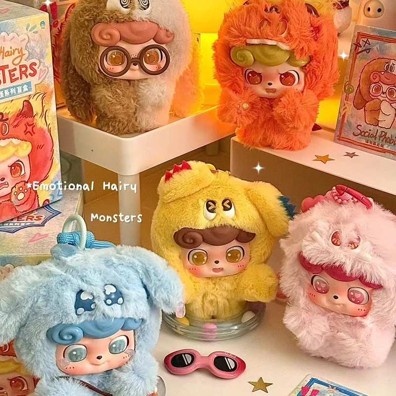 Jotoys Q Bao Mood Mao Mao Strange Trend Surprise Blind Box Tide Play Plush Ornaments Hand-Made Decorative Bag Pendant Gift