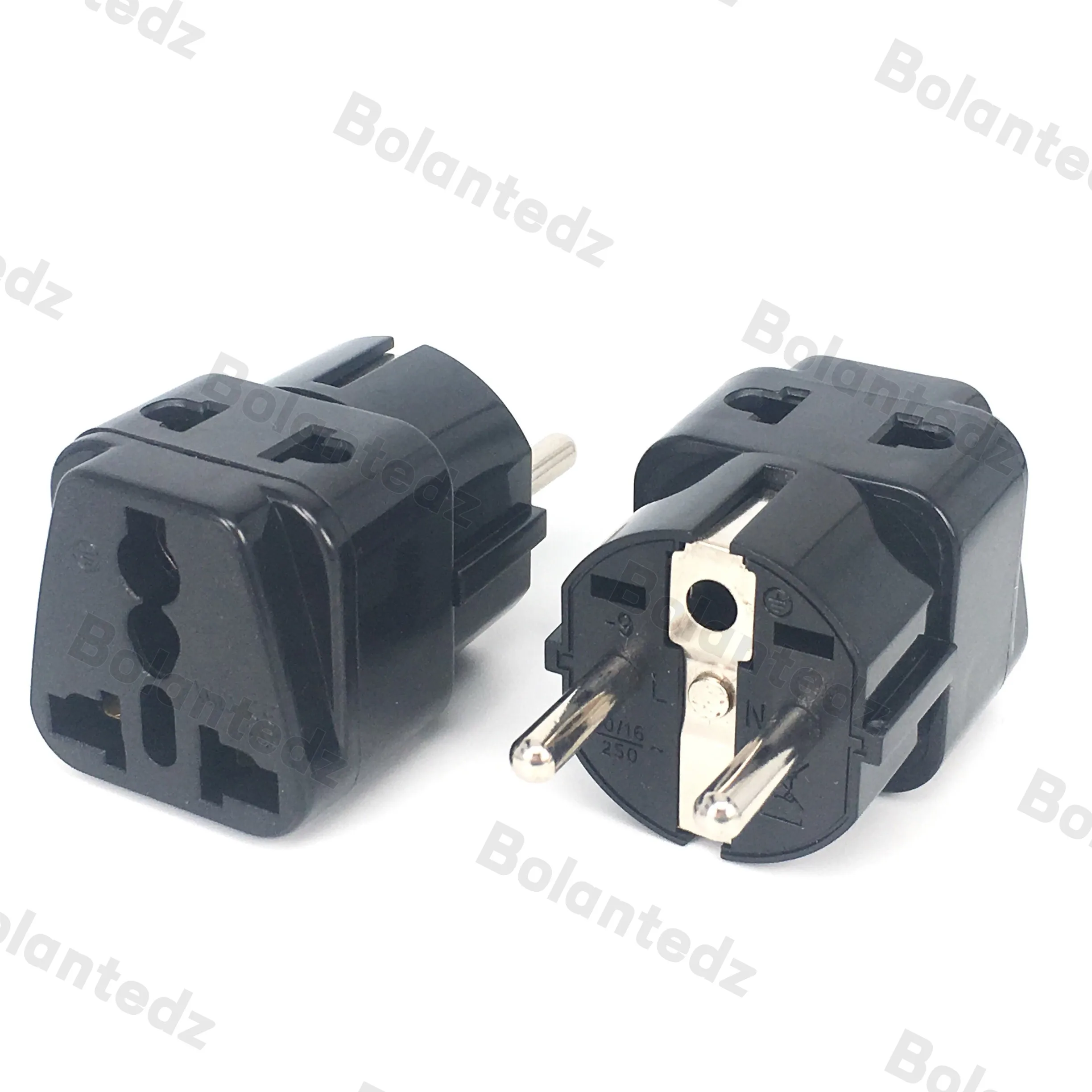 Universal Travel Plug Adapter (White/Black/Copper) - Type E/F