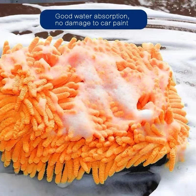Waterproof Car Wash Microfiber Chenille Gloves Thick Car Cleaning Mitt Wax Detailing Brush Auto Care Double-faced Glove car cleaning gloves microfiber car mitt microfiber cleaning gloves microfiber washing gloves microfiber gloves