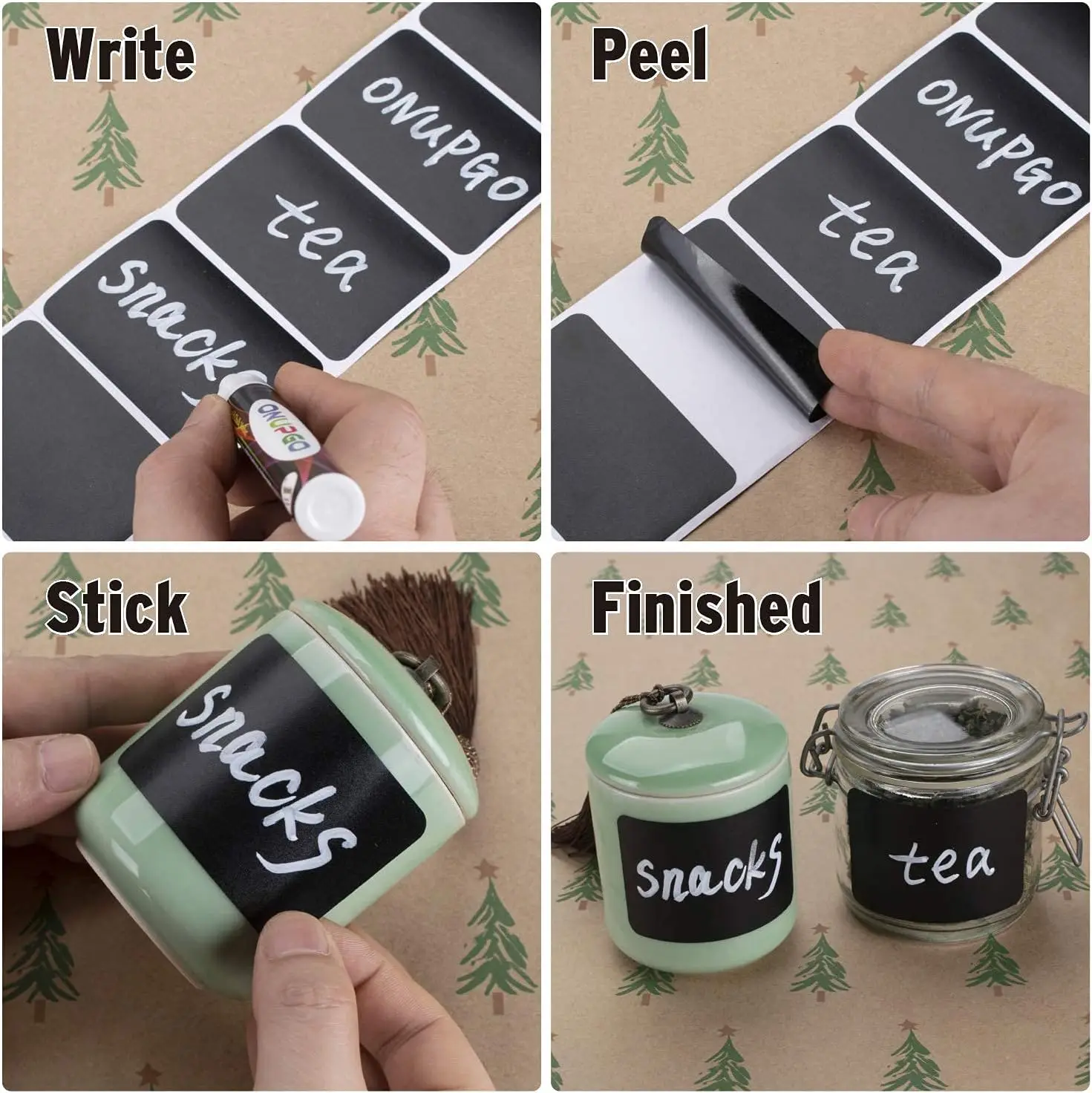Chalkboard Labels 120pcs Waterproof Reusable for Mason Jars Craft Weddings Storage Organize Kitchen