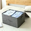 Cotton and Linen Storage Box Zipper Storage and Organization Box Fabric Covered Storage Box Folding and Sealing Box Underwear St 2