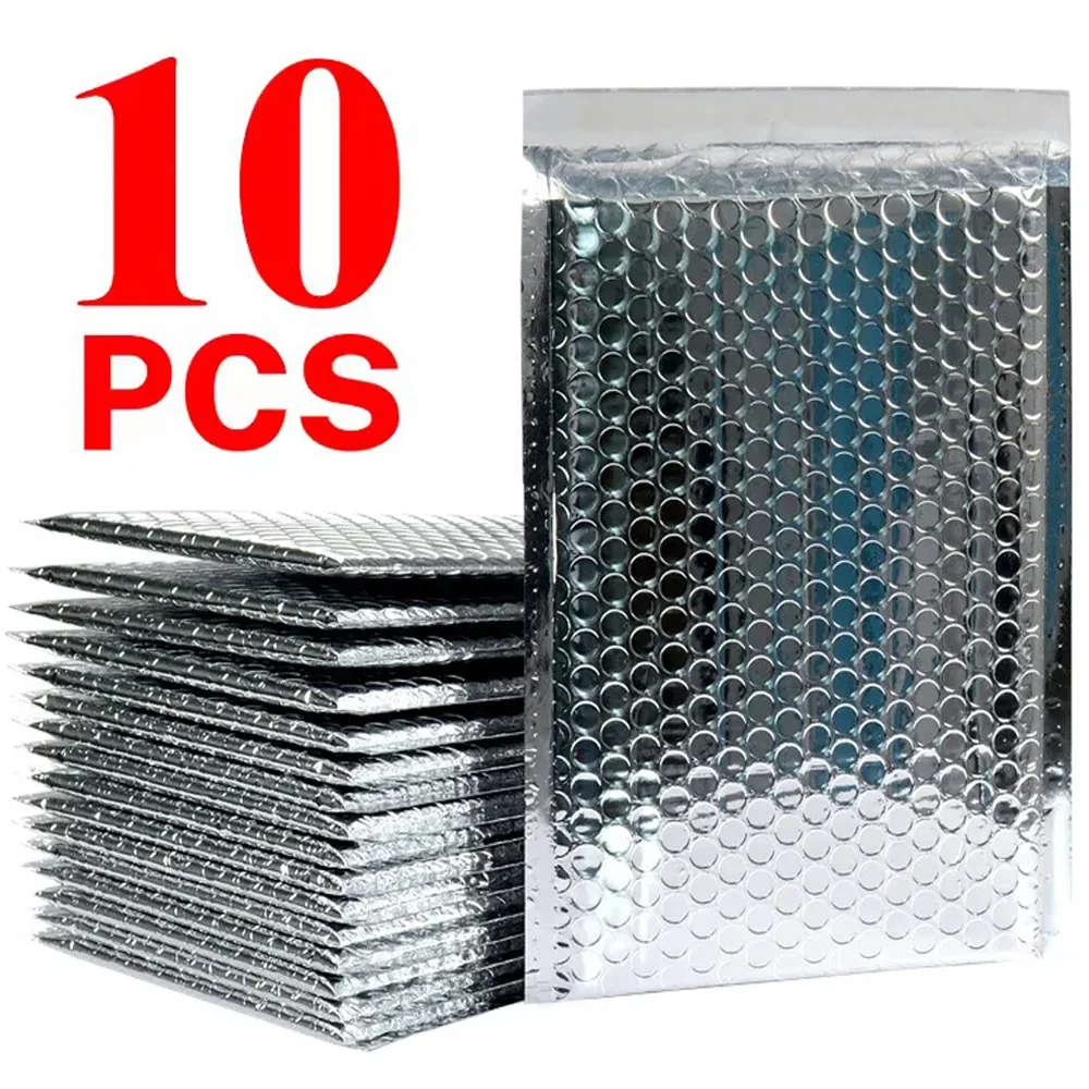 Silvery Bubble Metallic Shipping Envelopes - Small Business Packaging Supplies