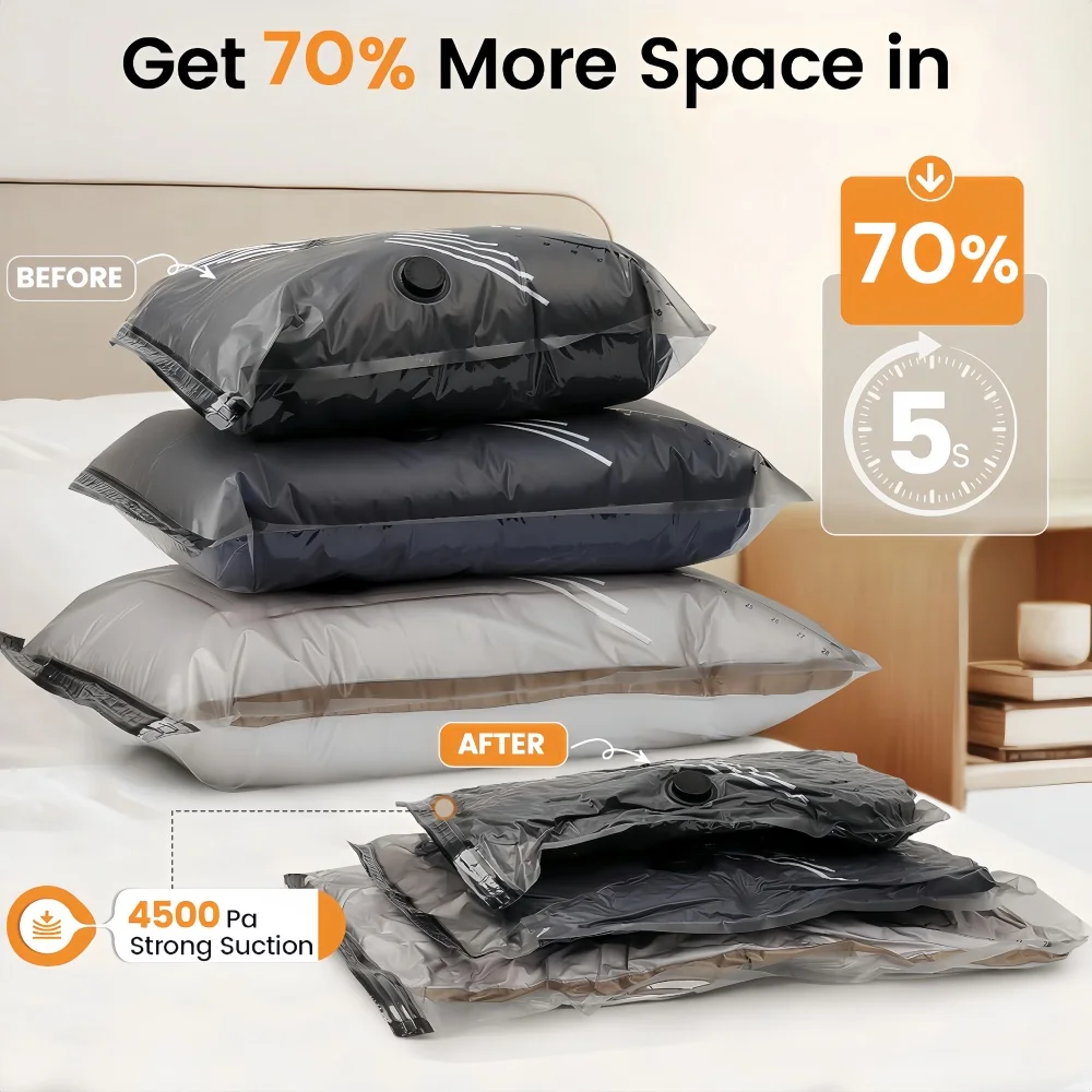 Compact Travel Compression Bags - Space-Saving Luggage Essentials