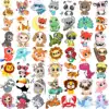 50 PCS 3D Cute Animals Temporary Tattoos For Men Women, Cartoon Animals Lion Dog Cat ZOO Fake Tattoo Sticker Kids Birthday Gifts 1