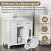 36 Inch White Modern Bathroom Sink with Sink, Storage Cabinet with 3 Drawers, Independent Bathroom Sink 3