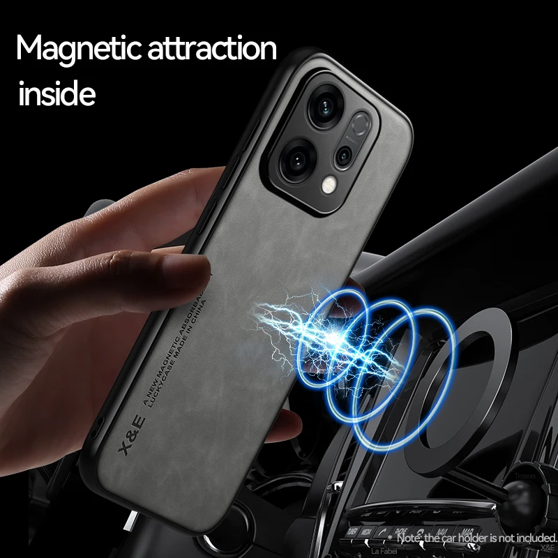 Luxury Leather Magnetic Holder Phone Case - Shockproof and Elegant Cover