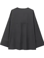 XNWMNZ Women's Fashion 2024 Texture V-neck Tie Kimono Shirt or Elastic Mid Waist Pants High Street Female Two Piece Set - Image 4