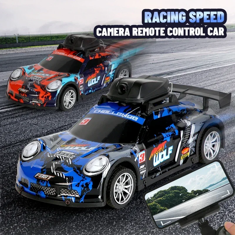 Camera Rc Car with Light HD Remote Control Sports Car Wifi App Control Pvc Car Electric Drift Racing Car for Boys Kids Gift