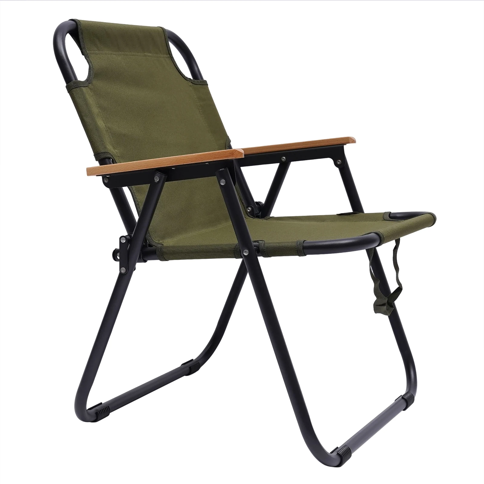 Sturdy Folding Chair with 600D Oxford Fabric, 265-287lbs Capacity, Ergonomic Backrest, Solid Iron Frame, Comfortable for 4